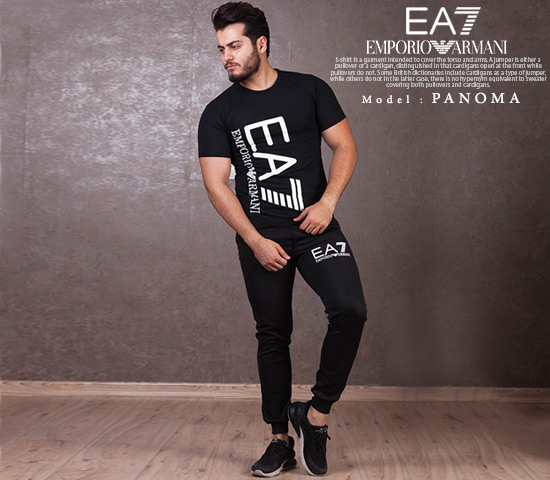 ست تیشرت شلوار مردانه EA7 مدل PANOMA + ساعت هدیه