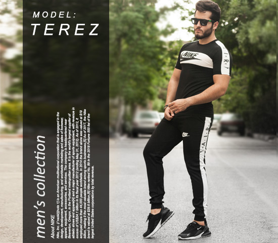 ست تیشرت شلوار Nike مدل Terez مشکی سفید