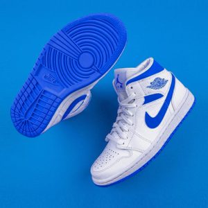 کفش وزرشی نایک مردانه Air Jordan سفید آبی مدل D43