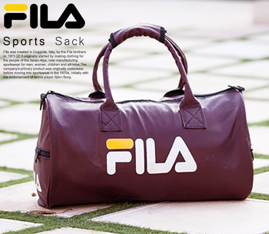 ساک ورزشی مدل Fila زرشکی