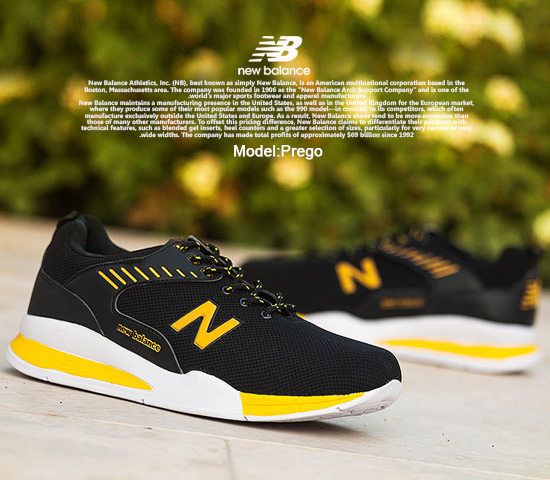 کفش مردانه New balance مدل prego زرد