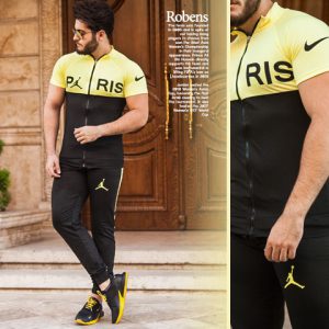 ست تیشرت شلوار Paris مدل Robens+ ساعت هدیه