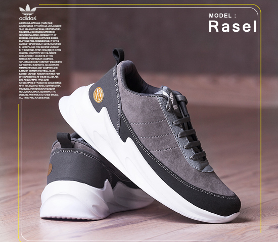 کفش مردانه Adidas مدل Rasel طوسی