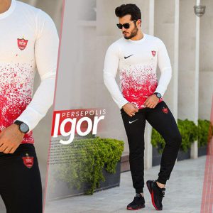 ست تیشرت شلوار پرسپولیس مدل Igor+ دستبند پرسپولیس هدیه