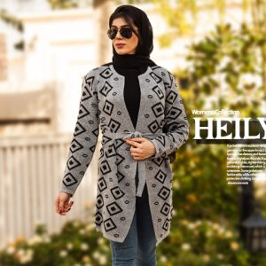 بافت زنانه مدل Heily طوسی