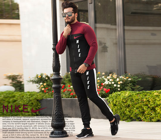 ست سویشرت شلوار مردانه Nike مدل Midas زرشکی
