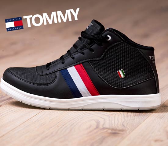 کفش مردانه ساق دار مدل مشکی Tommy
