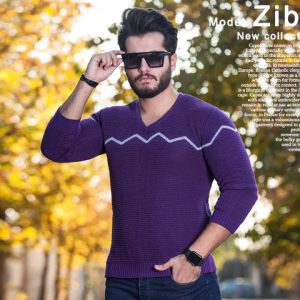 بافت مردانه مدل Zibo بنفش