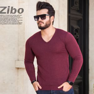 بافت مردانه مدل Zibo زرشکی
