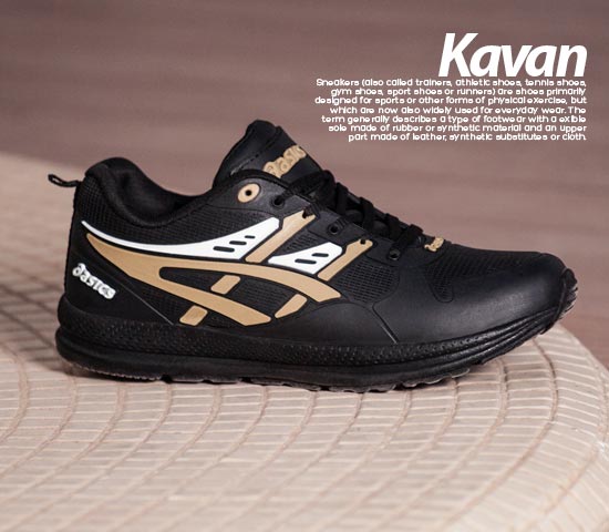 کفش مردانه Asics مدل Kavan طلایی