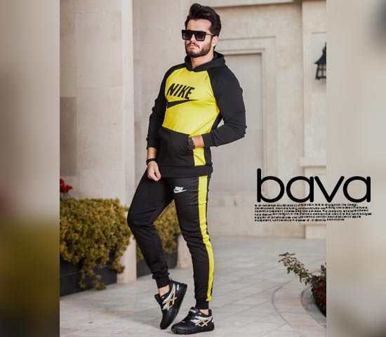 ست سویشرت شلوار مردانه NIKE مدل Bava زرد
