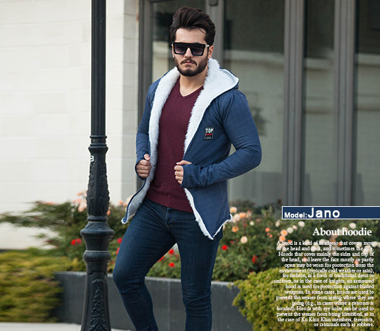 هودی خزدار مردانه مدل Jano تمام خز