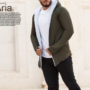 هودی خزدار مردانه مدل Aria تمام خز