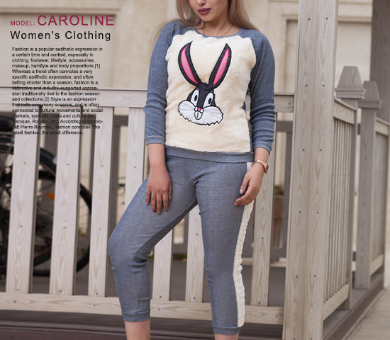 ست بلوز شلوار زنانه مدل Caroline رنگ تیره