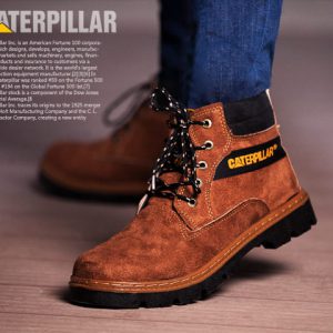 کفش مردانه ساق دار CAT مدل Flex قهوه ای