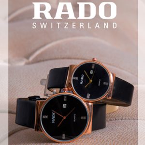 ست ساعت مچی RADO مدل Carli بند مشکی –