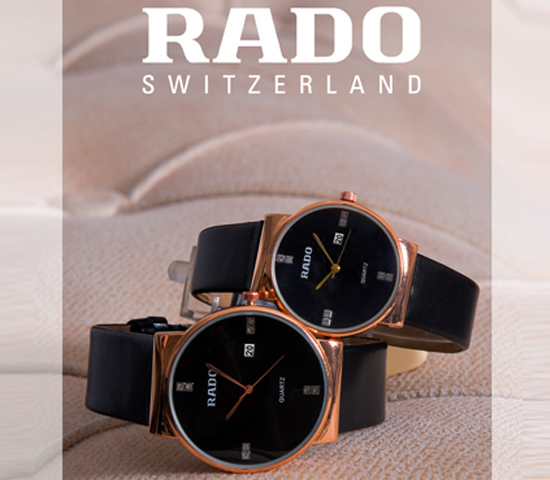 ست ساعت مچی RADO مدل Carli بند مشکی –