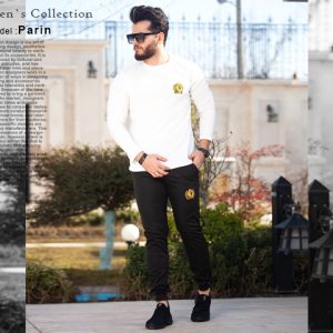 ست بلوز شلوار مردانه مدل Parin سفید