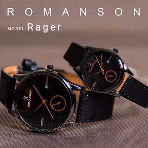 ست ساعت مچی Romanson مدل Rager صفحه مشکی