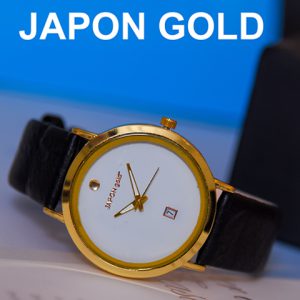 ساعت مچی مدل JAPON gold صفحه سفید