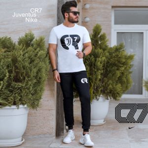 ست تیشرت شلوار مردانه Cr7 مدل Juventus سفید