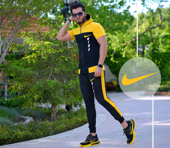 ست تیشرت شلوار مردانه Nike مدل Magic زرد
