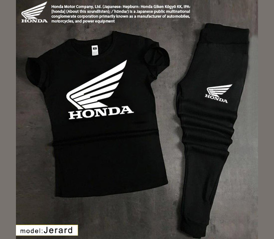 تیشرت شلوار مردانه Honda مدل Jerard مشکی