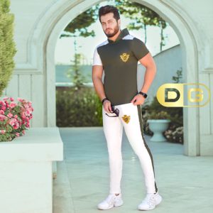 ست تیشرت کلاهدار شلوار مدل Dwhite
