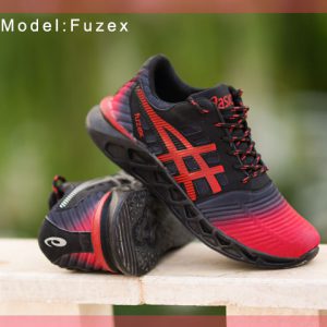کفش مردانه Asics مدل Fuzex مشکی،قرمز