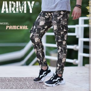شلوار ارتشی مردانه سبز . کرمی pamchal