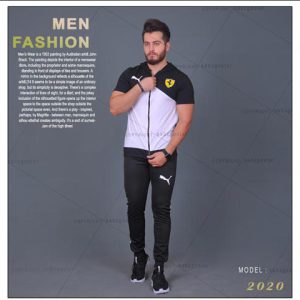 ست تیشرت شلوار زیپ دار مدل Ferrari