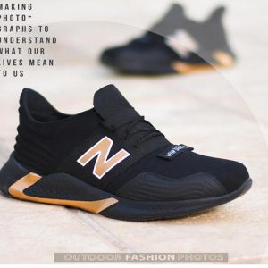 کفش مردانه NewBalance مدل WinSon مشکی.طلایی
