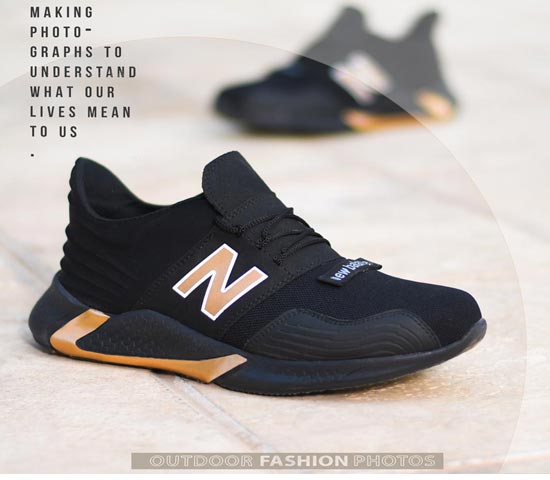 کفش مردانه NewBalance مدل WinSon مشکی.طلایی
