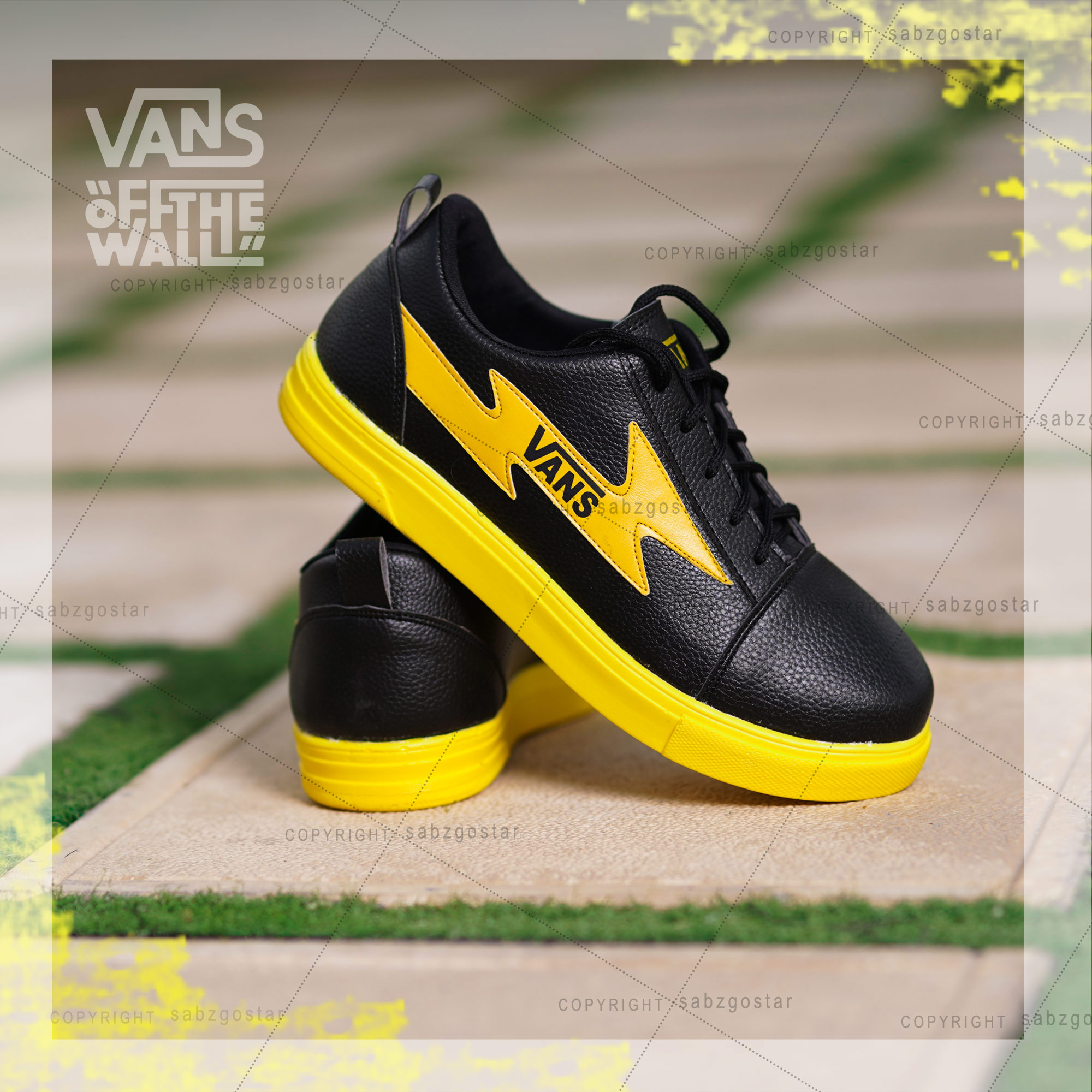 کفش مردانه Vans مشکی،زرد
