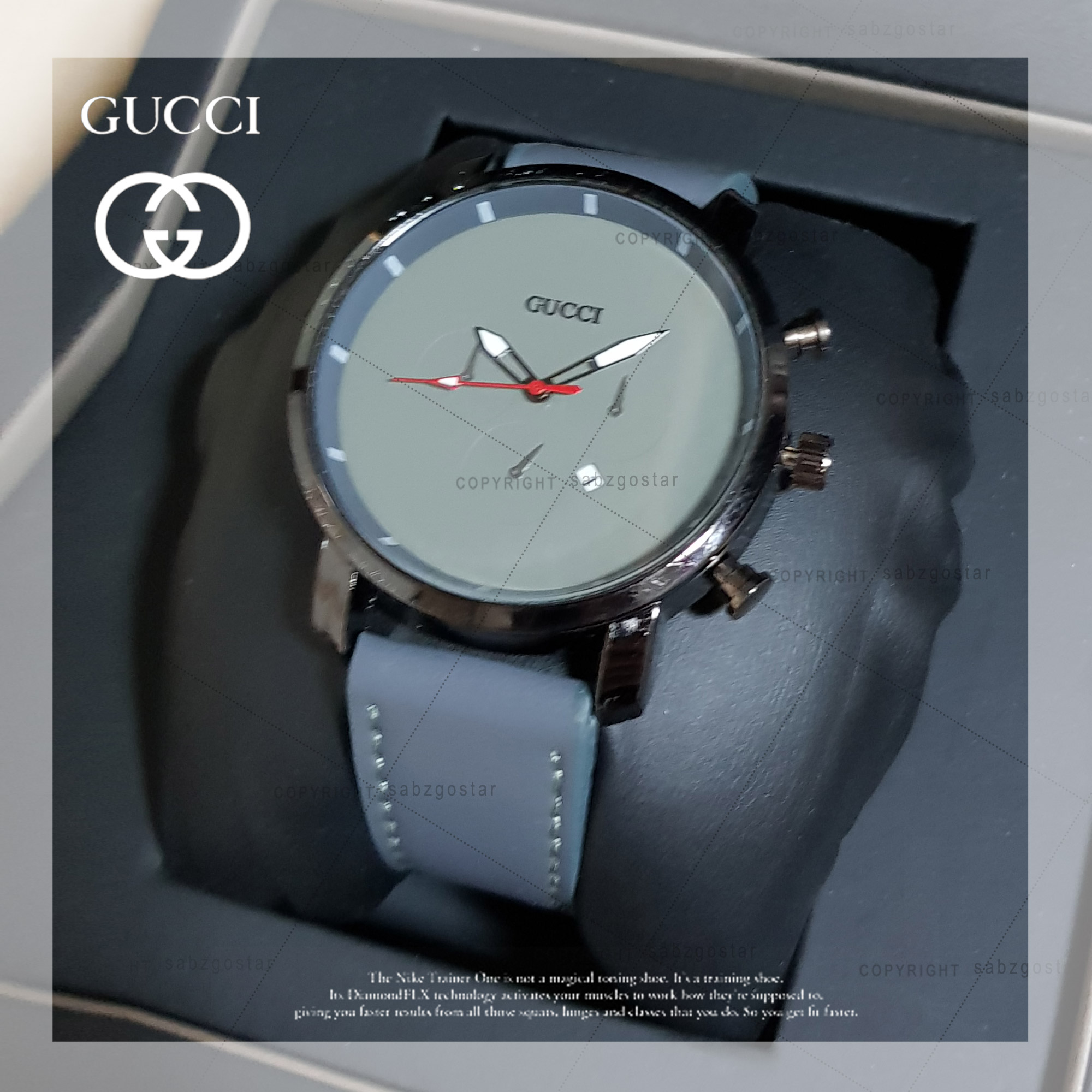 ساعت مچی مردانه Gucci مدل Slip طوسی