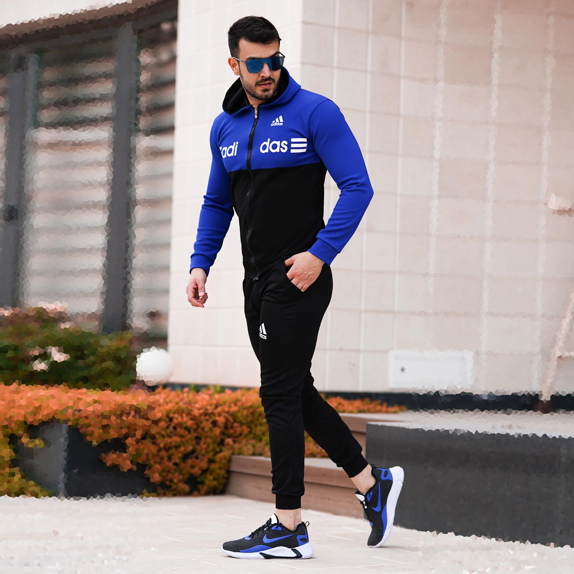 ست سویشرت شلوار adidas مدل Himan آبی