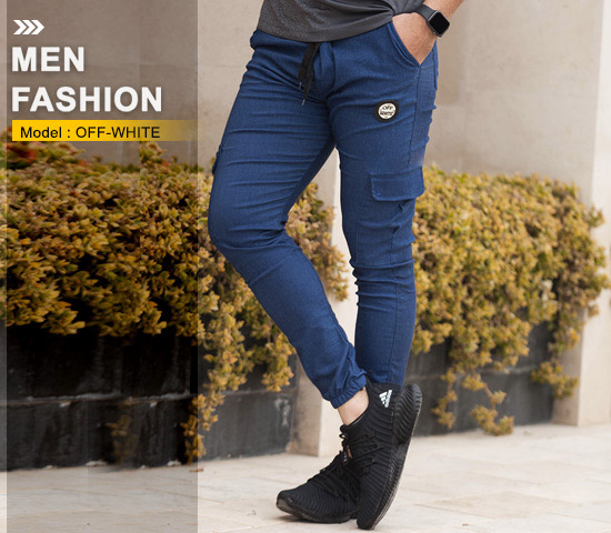 شلوار اسلش off white آبی