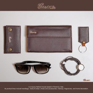ست کامل چرمی Gucci مدل قهوه ای ۴۲۶۹
