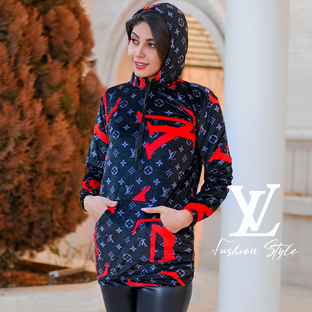 سویشرت زنانه Monjogh مشکی قرمز