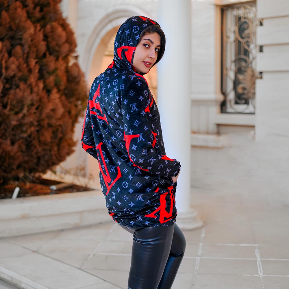 سویشرت زنانه Monjogh مشکی قرمز