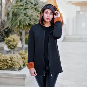 سویشرت زنانه کلاهدار خز Ariyan