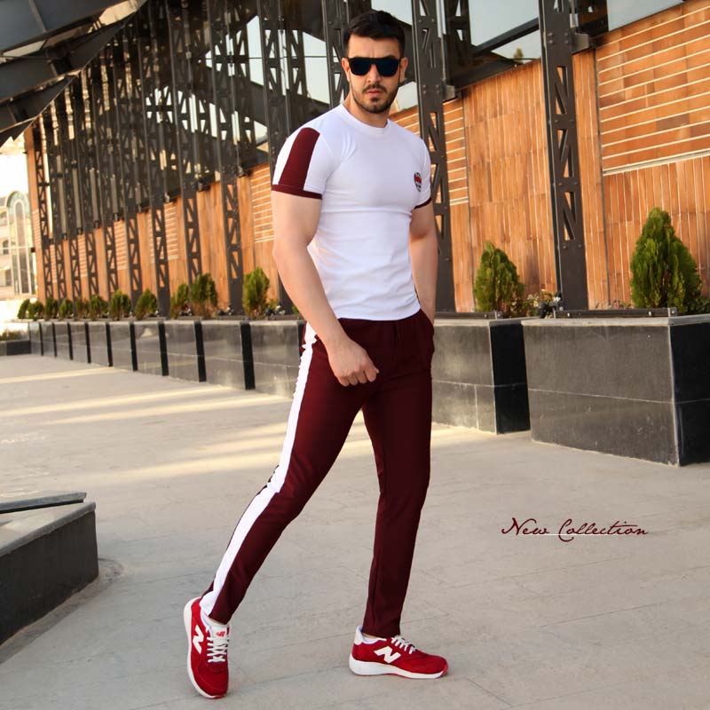 ست تیشرت شلوار Darkub زرشکی