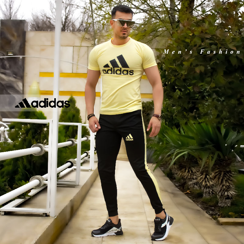 ست تیشرت شلوار adidas مدل Atro لیمویی