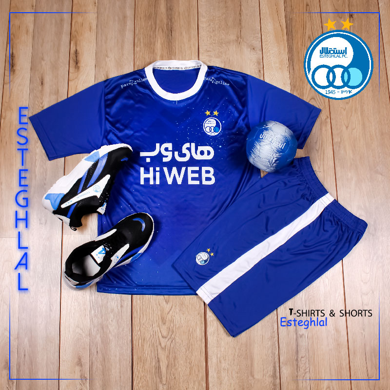 تیشرت شورت استقلال مدل Hi WEB