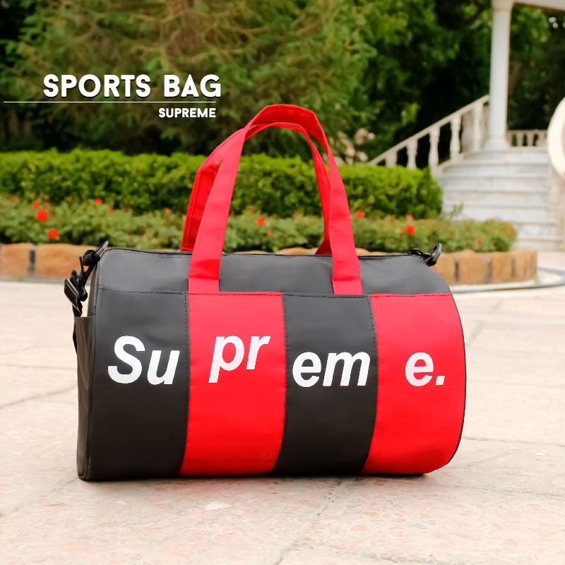 ساک ورزشی مدل Supreme مشکی قرمز