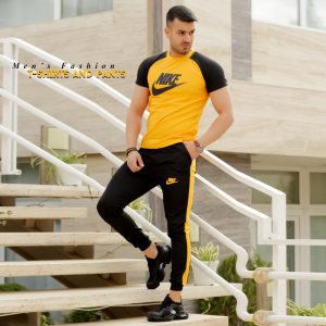 ست تیشرت شلوار Nike مدل Adash زرد
