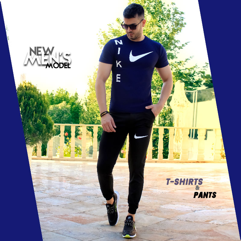ست تیشرت شلوار Nike مدل Giant سورمه ای
