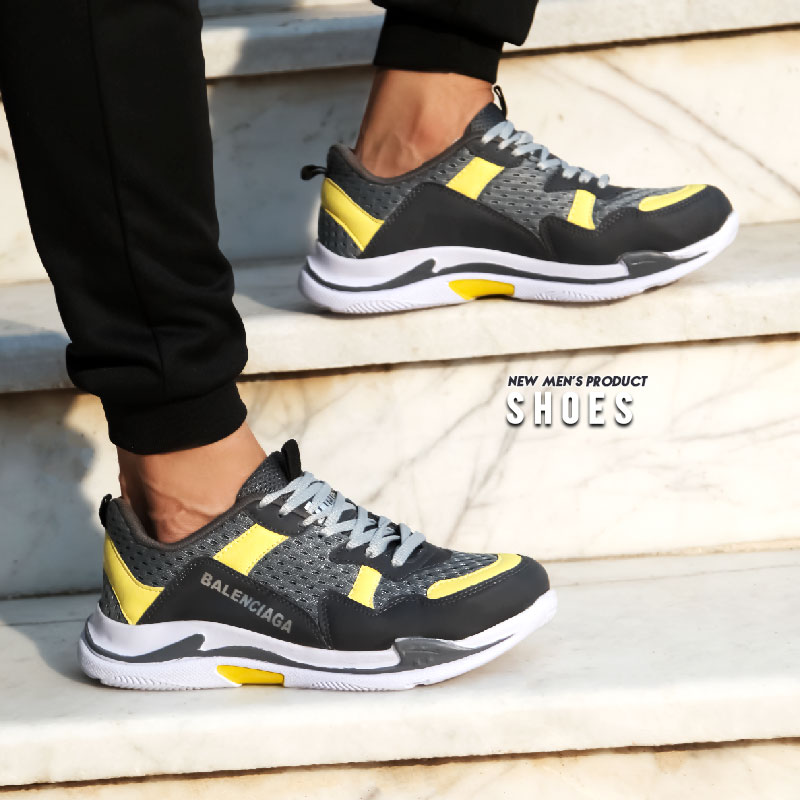 کفش مردانه Balenciaga plus طوسی زرد