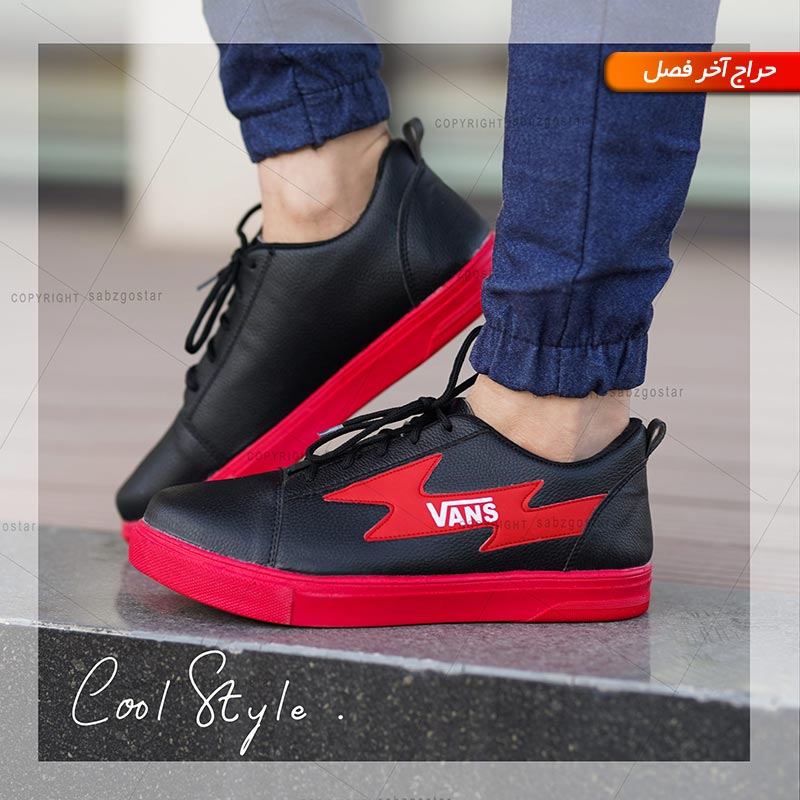 کفش مردانه Vans مشکی،قرمز