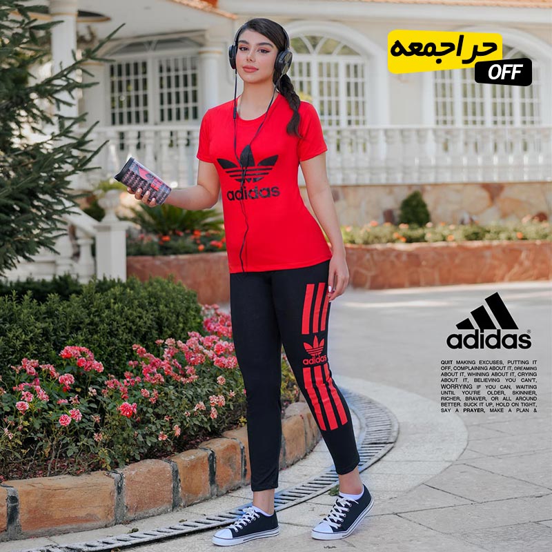 ست تیشرت شلوار زنانه Adidas مدل Yasna